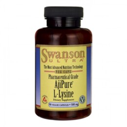 L-lizyna L-Lysine AjiPure 500 mg 90 kapsułek Swanson